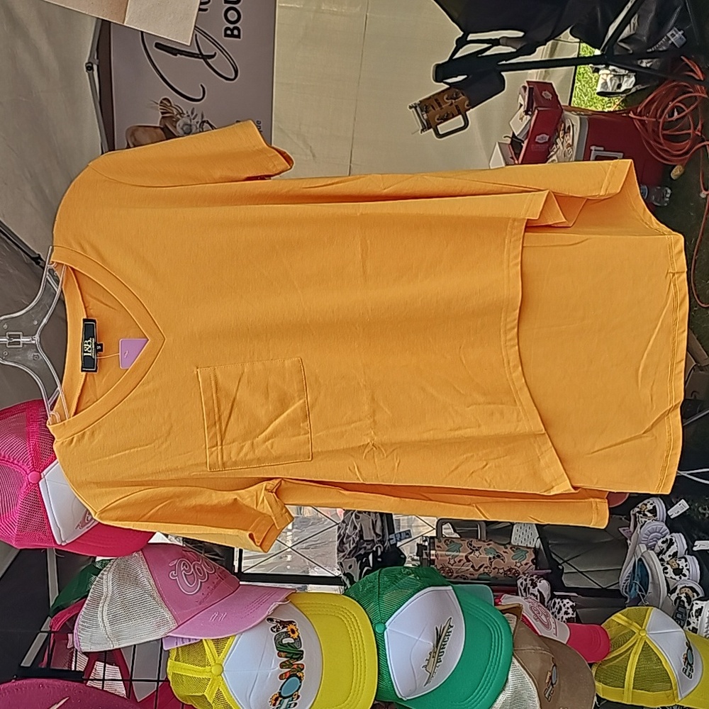 Mustard hi-low shirt